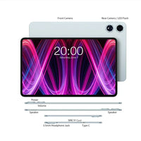 NEW Tablet Teclast T60 Plus 12 inch MTK Helio G88 8-core CPU 6GB RAM 16GB ROM Android 14 Dual-band WiFi BT5.0 8000mAh 13MP+8MP