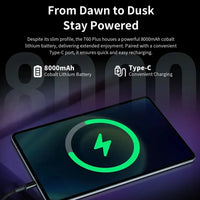 NEW Tablet Teclast T60 Plus 12 inch MTK Helio G88 8-core CPU 6GB RAM 16GB ROM Android 14 Dual-band WiFi BT5.0 8000mAh 13MP+8MP