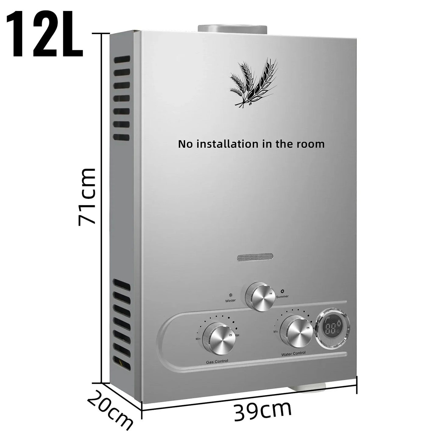 Sihao LPG Liquefied Petroleum Gas Water Heater 6L 8L 10L 12L 16L 18L Liquefied Petroleum Gas Propane Butane Hot Water Heater