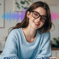 Hot GS05 Smart Glasses For Men 2 in 1 UV Protection Portable Polarized Anti-blue light Black Frame White Lenses Music Sunglasses