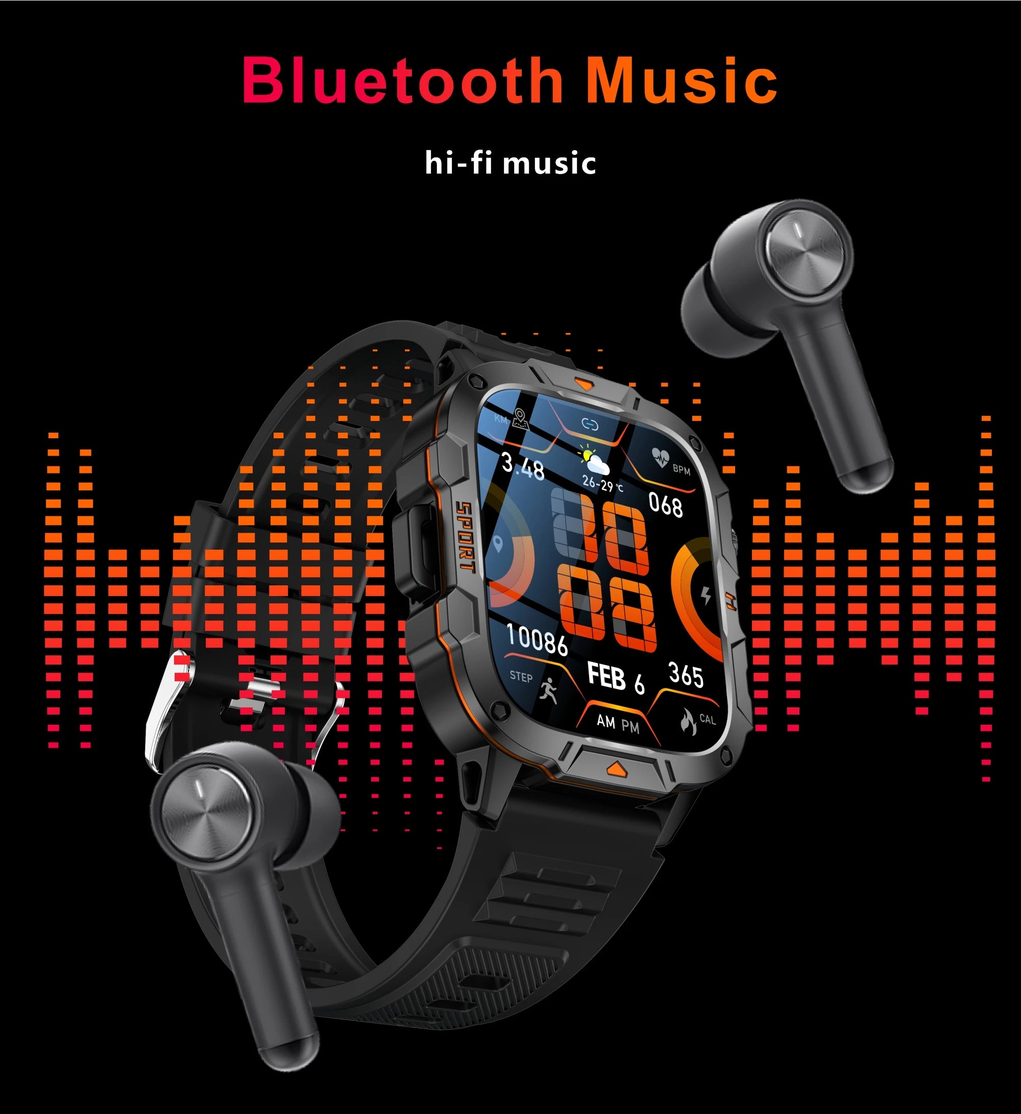 2025New Rugged Military GPS Track Smart Watch Men Bluetooth Call 5ATM Waterproof Flashlight Outdoor Sports SmartWatch For Xiaomi