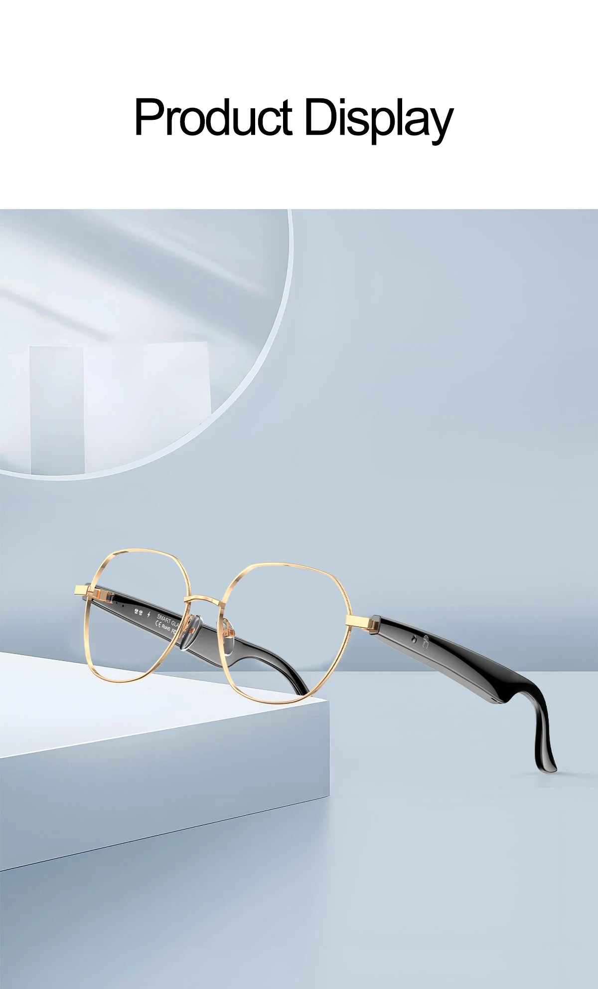 W100 Smart Glasses 163 Online Language AI Automatic Dialogue Translation Bluetooth Glasses with Speaker Sports UV Protection New