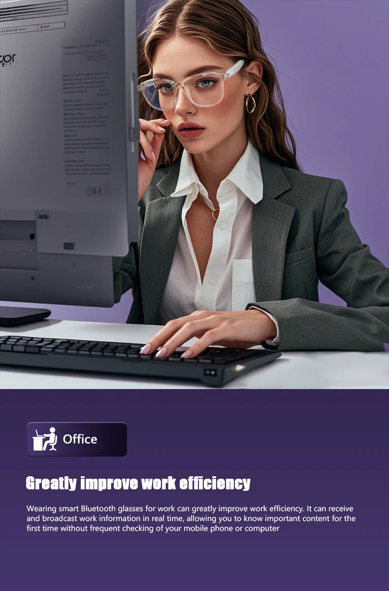 GS03 Smart Glasses for Men BT Sunglasses Earphone Outdoor Sports UV400 Polarized Anti Blue Light Lens IPX5 Intelligent Glass