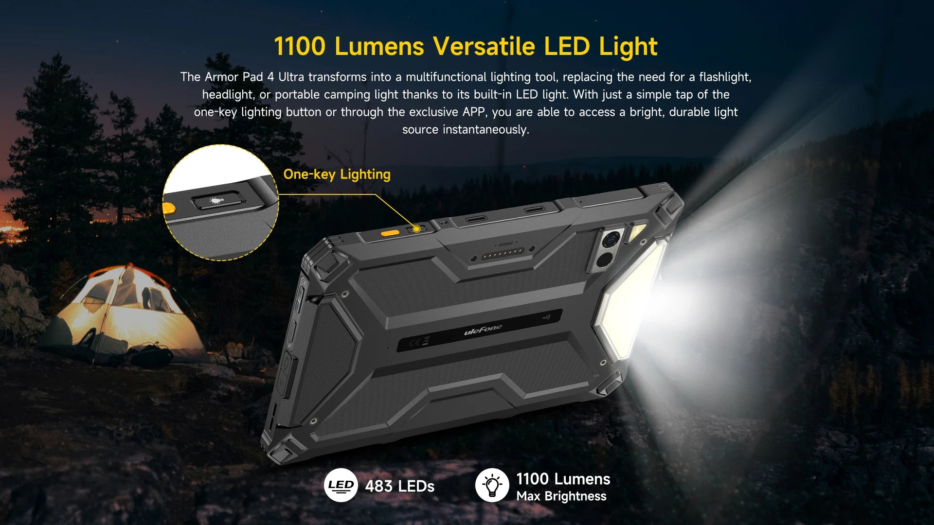 Ulefone Armor Pad 4 Ultra 5G Rugged Tablet  Thermal lmaging 10.36"2K Up to 16GB RAM 256GB ROM Android 14 11800mAh