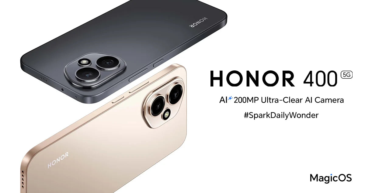 2025 New HONOR 400 5G Global Version Smartphone 6.55'' AMOLED Screen 200MP Camera 6000 mAh 100W SuperCharge OTG NFC