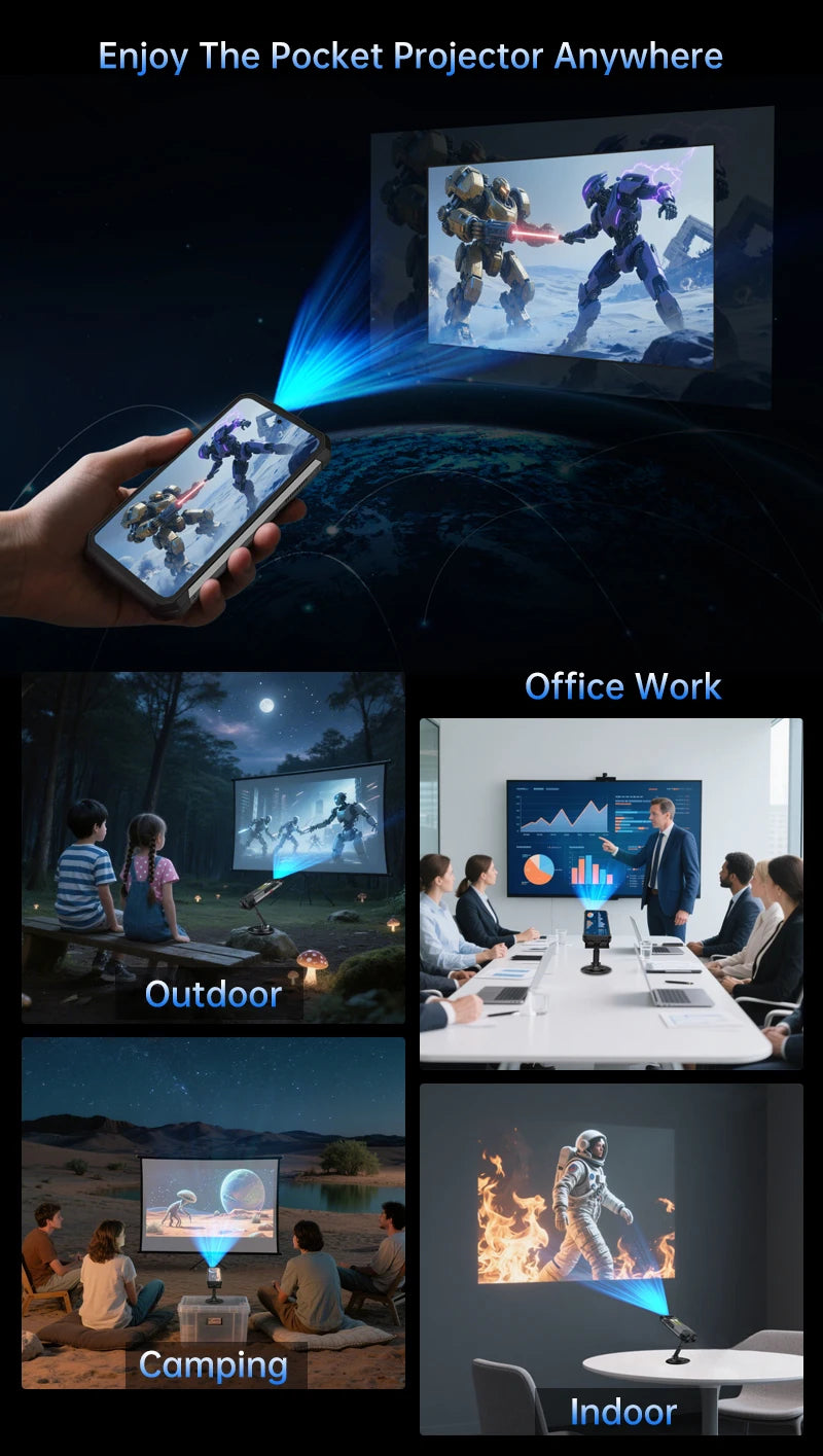 8849 Tank 4 Unihertz Rugged Smartphone Projector 720P 100 Lumens 6.78'' AMOLED 512G Android14 11600mAh 5G Dimensity 7300 120Hz