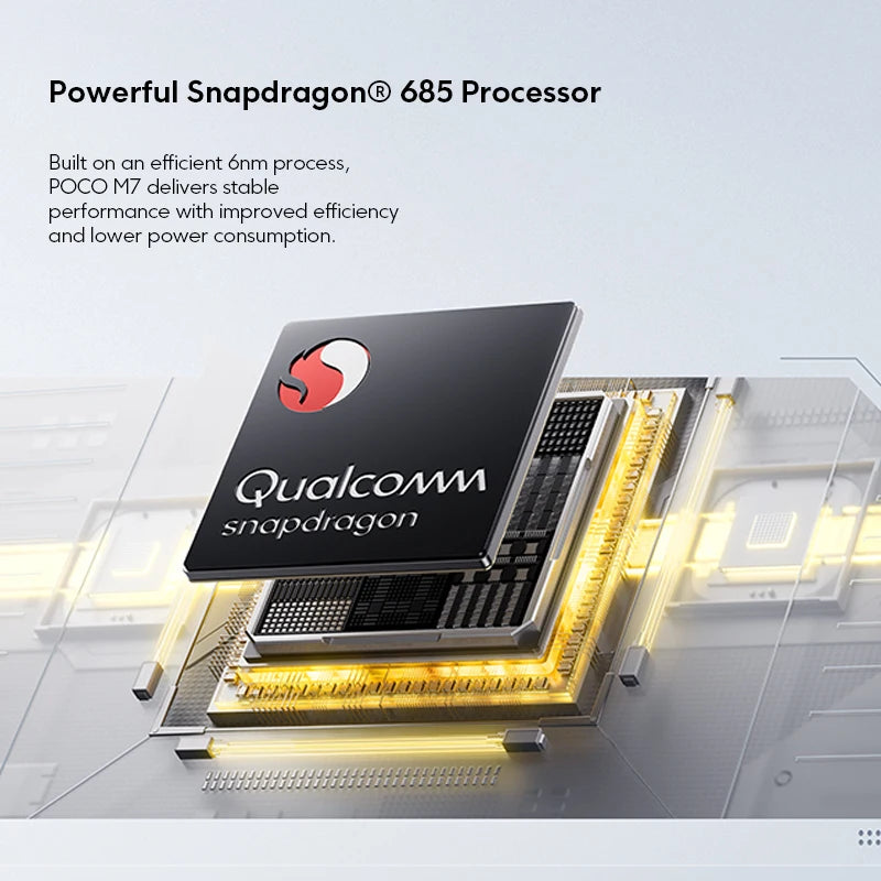 POCO M7 Global Version Smartphone 128GB 256GB Snapdragon 685 7000mAh battery Immersive 6.9" FHD+ Display NFC 33W Charging
