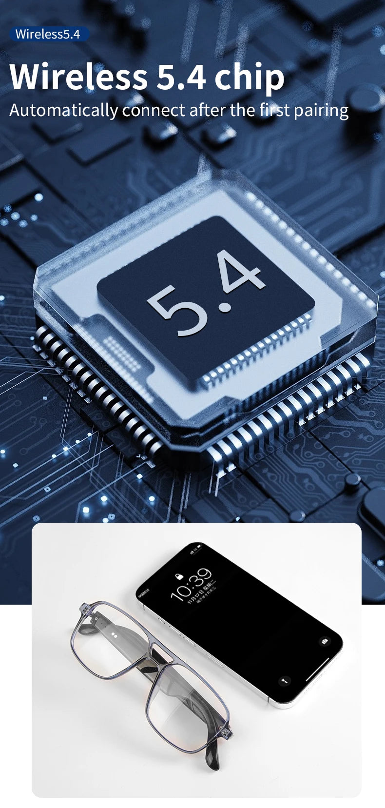 Koipsse Smart glasses double beam frame high value photochromic lens sunglasses suitable for men and women outdoor holiday gifts