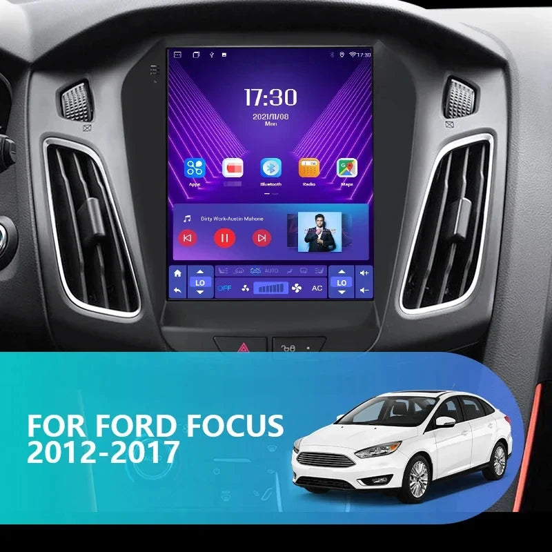 Android 13 Car Radio for Ford Focus Mk3 2011-2017 Multimedia Player 2Din Navigation Carplay Head Unit Stereo 9.7" Speakers Audio