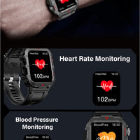 G.L Wear 2025 New Men's Smart Watch Outdoor Sports Health Monitor with LED Flashlight Bluetooth Call Women's Smartwatch