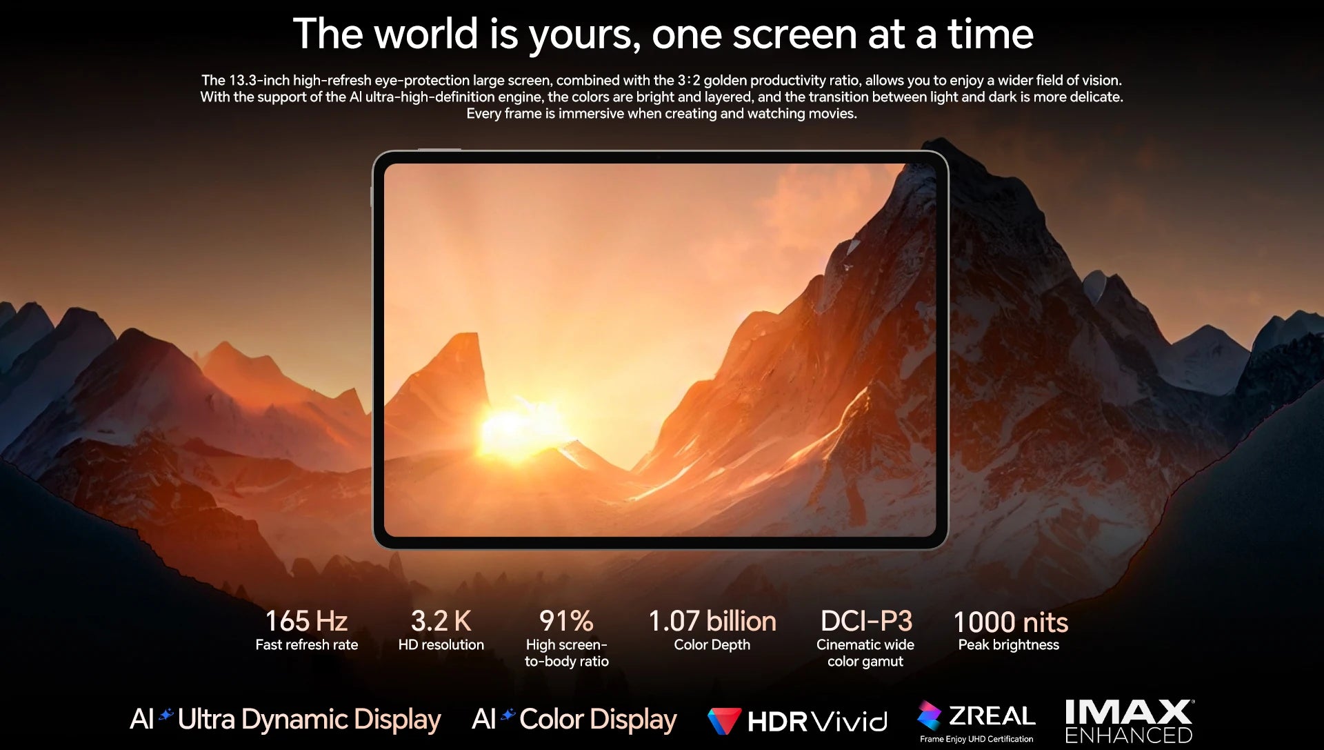 Global Version Original HONOR MagicPad 3 Tablet Snapdragon 8 Gen 3 13.3'' LCD 165Hz HONOR Eye Comfort Display 12450mAh Battery