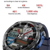 2025 New Military Sport GPS 4GB Memory Smartwatch Men 5ATM Waterproof Fitness Tracker Offline Maps 860Mah Battery Smart Bracelet