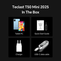 Teclast T50 Mini Tablet 8.7" 120Hz Display MTK Helio G99 20GB RAM (8+12 Virtual) 128GB ROM Android15 Tablets Support 4G Dual SIM