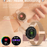 New Women SmartWatch AMOLED Screen Men Watches Bluetooth Call Sport Womens Physical Health IP68 Lady Smart Watch For Android IOS