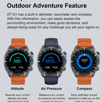 2025 New Military Sport GPS 4GB Memory Smartwatch Men 5ATM Waterproof Fitness Tracker Offline Maps 860Mah Battery Smart Bracelet
