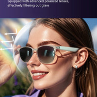 GS03 Smart Glasses for Men BT Sunglasses Earphone Outdoor Sports UV400 Polarized Anti Blue Light Lens IPX5 Intelligent Glass