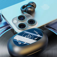 Wireless Headphones  Bluetooth Headset With Mic Handsfree Noise Canceling Earphones Clip Ear Music Sports Gaming Earplug