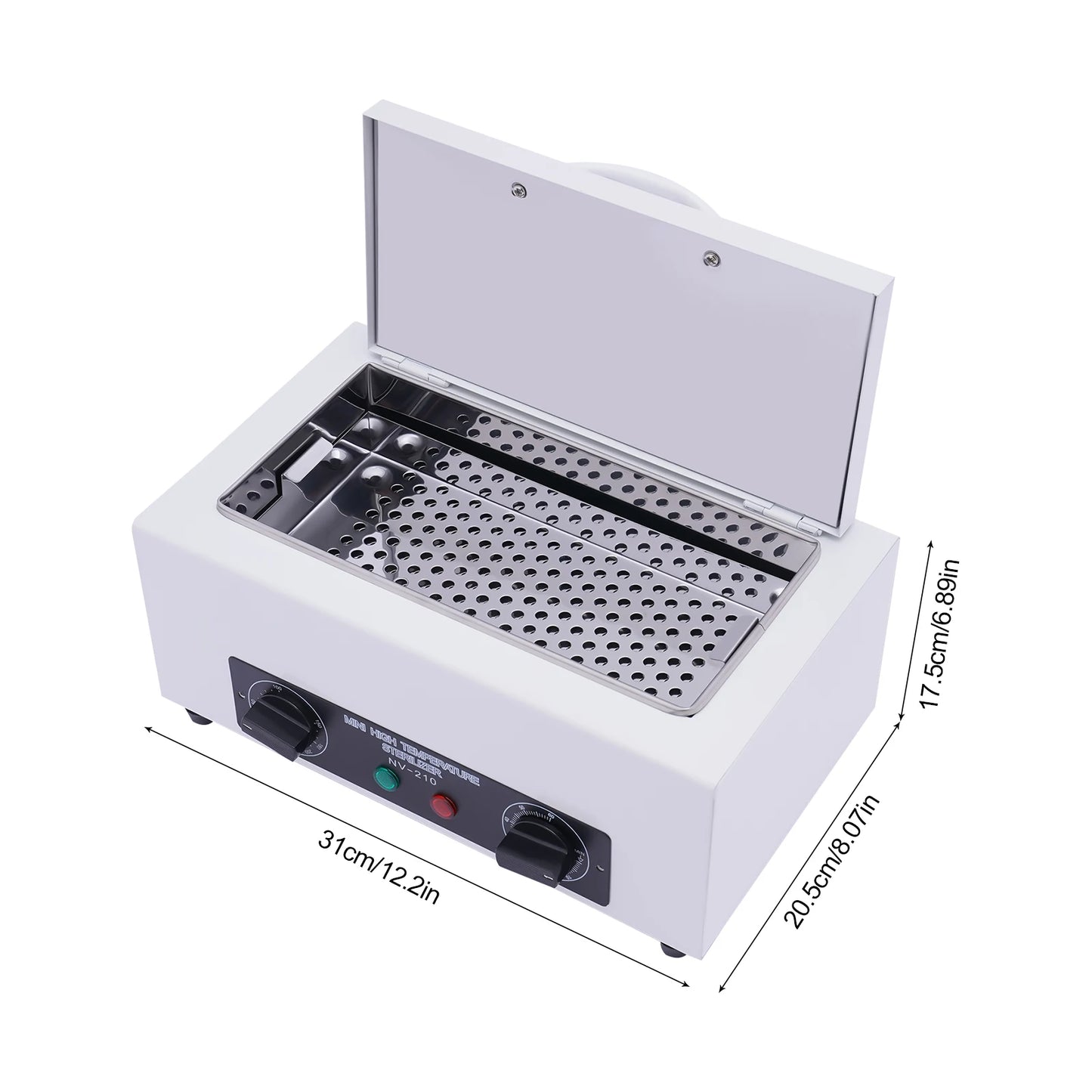 Nail Tool Sterilizer 220V Intelligent Dual Control Dry Heat Disinfection Large Capacity Multiple Use for Spa and Beauty Tools