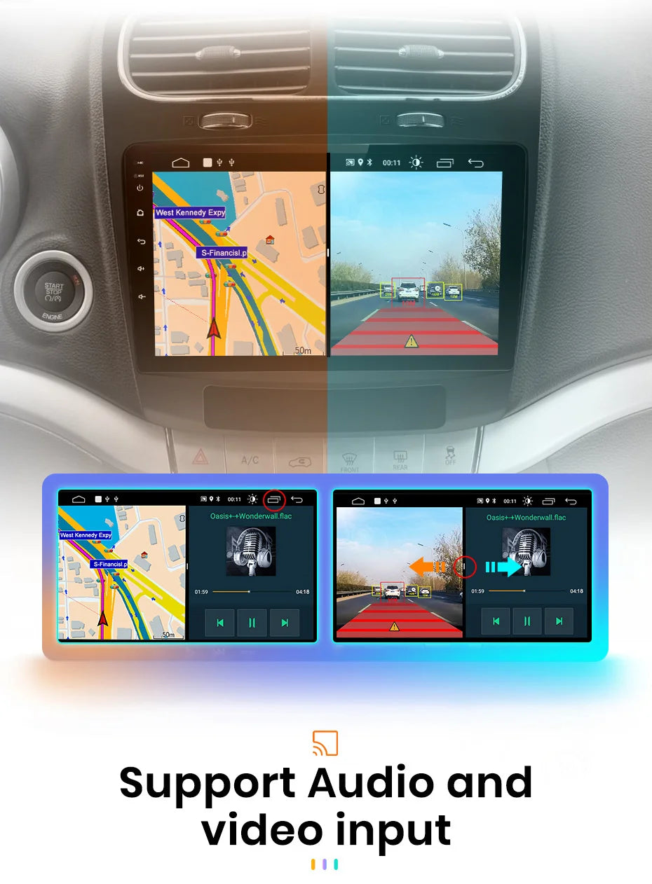 AWESAFE PX9 Car Radio Autoradio for  Fiat 500L 2012-2017  Wireless Carplay Screen Android Auto Stereo GPS Navi FM RDS BT SWC