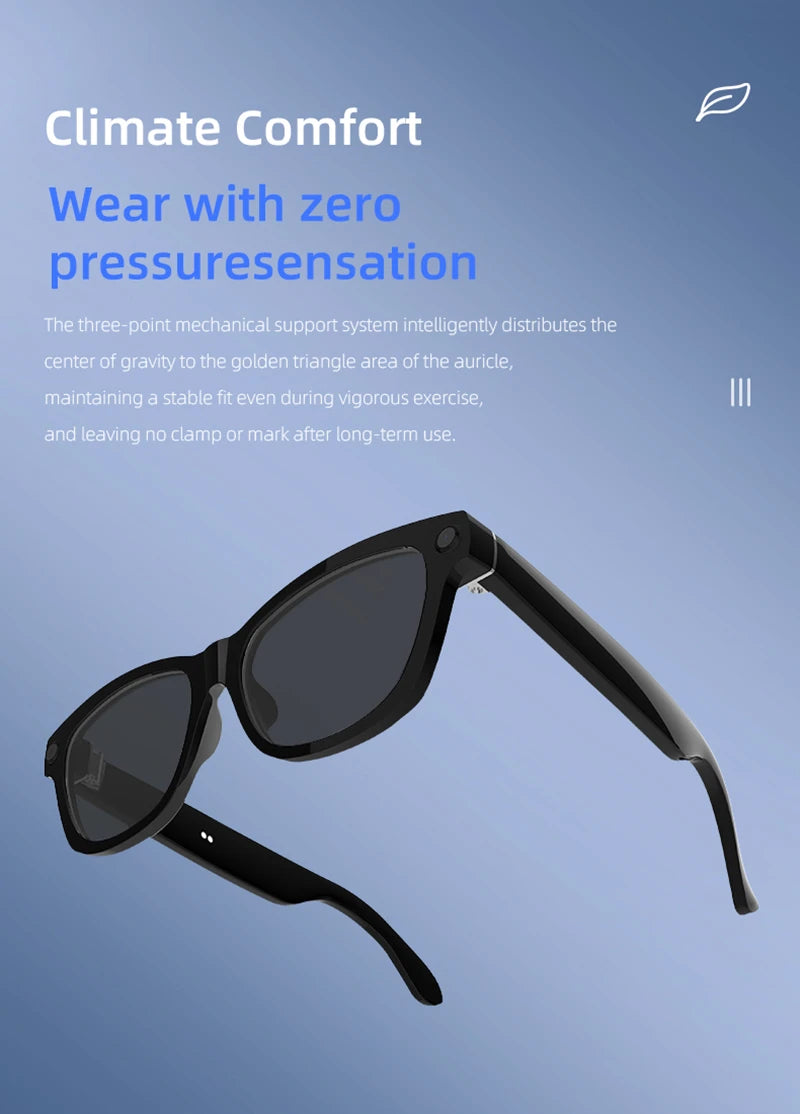 Xiaomi V03 Smart Glasses 500w Pixel Video Camera AI Voice Translation Bluetooth Recording Call Music Intelligent Sunglasses 2025