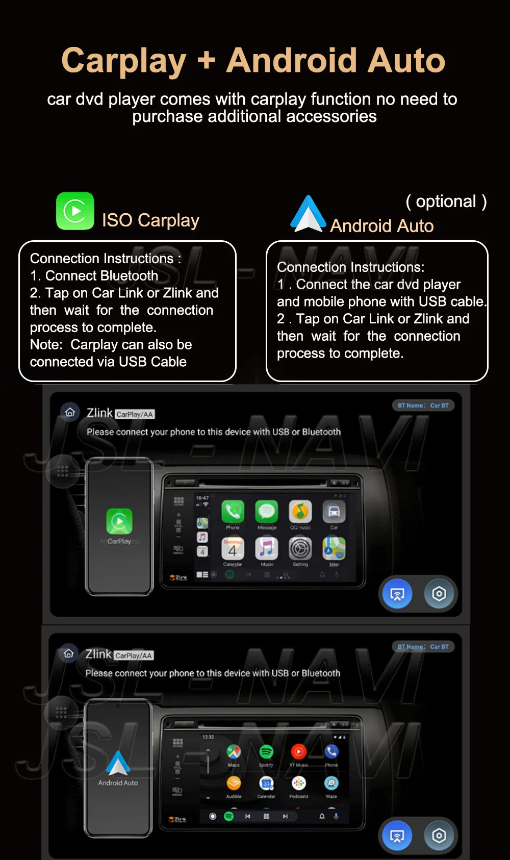 Car Radio For Hyundai i20 PB 2012 - 2014 Multimedia Video Player Wireless Carplay And Wireless Android Auto Portable Universal T
