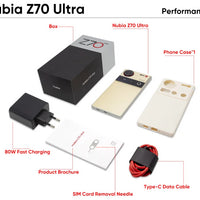 New Nubia Z70 Ultra Global Version 6.85"AMOLED 144Hz Screen Snapdragon 8 Elite Android 15 6150mAh Battery 80W Charging NFC  IP69