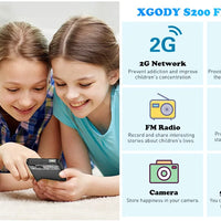 XGODY S200 Mini Smartphones Pocket 2G Dual SIM 2.4 inch Bluetooth Small Mobile Phone 1300mAh Battery Large Button Flip Foldable