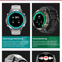 NEW 1000MAH Super endurance Sport Smart Watch Men 1.73-inch HD Screen GPS tracker Compass Bluetooth Call Waterproof Smart Watch