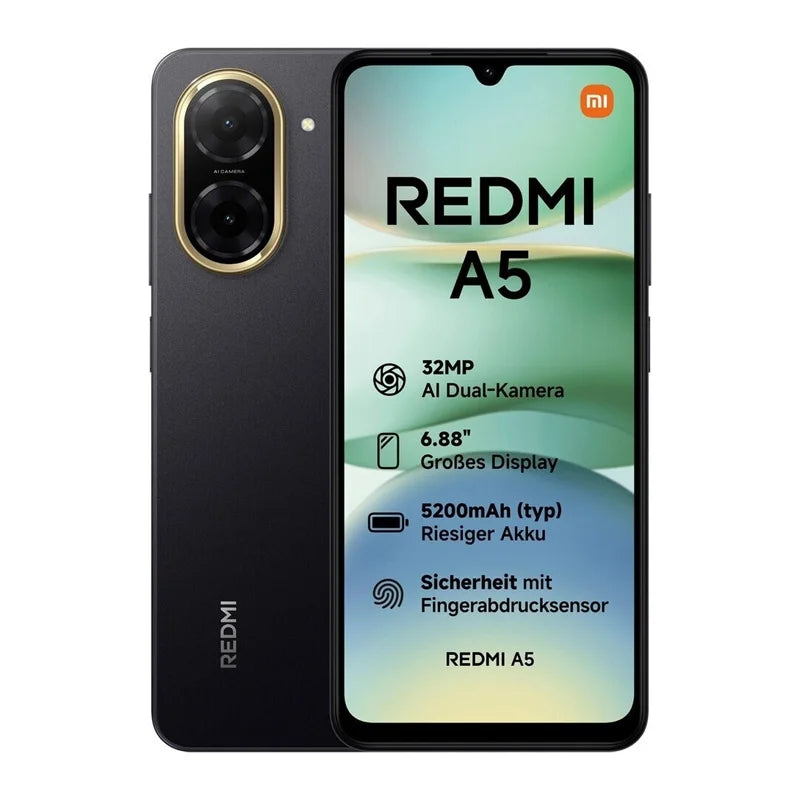 Global Version Xiaomi Redmi A5  Smartphone 32MP AI dual camera 6.88 "120hz Display Seite Finger abdruck 5200mah Schnel