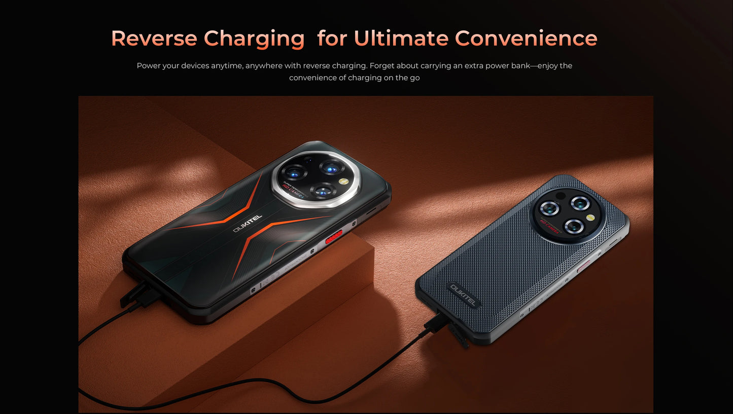 Oukitel WP55 Pro 5G Rugged Smartphone 16GB+512GB 33W Android15 Mobile Phone 11000mAh 6.58" FHD+ 108MP Camera oukitel Cell Phone