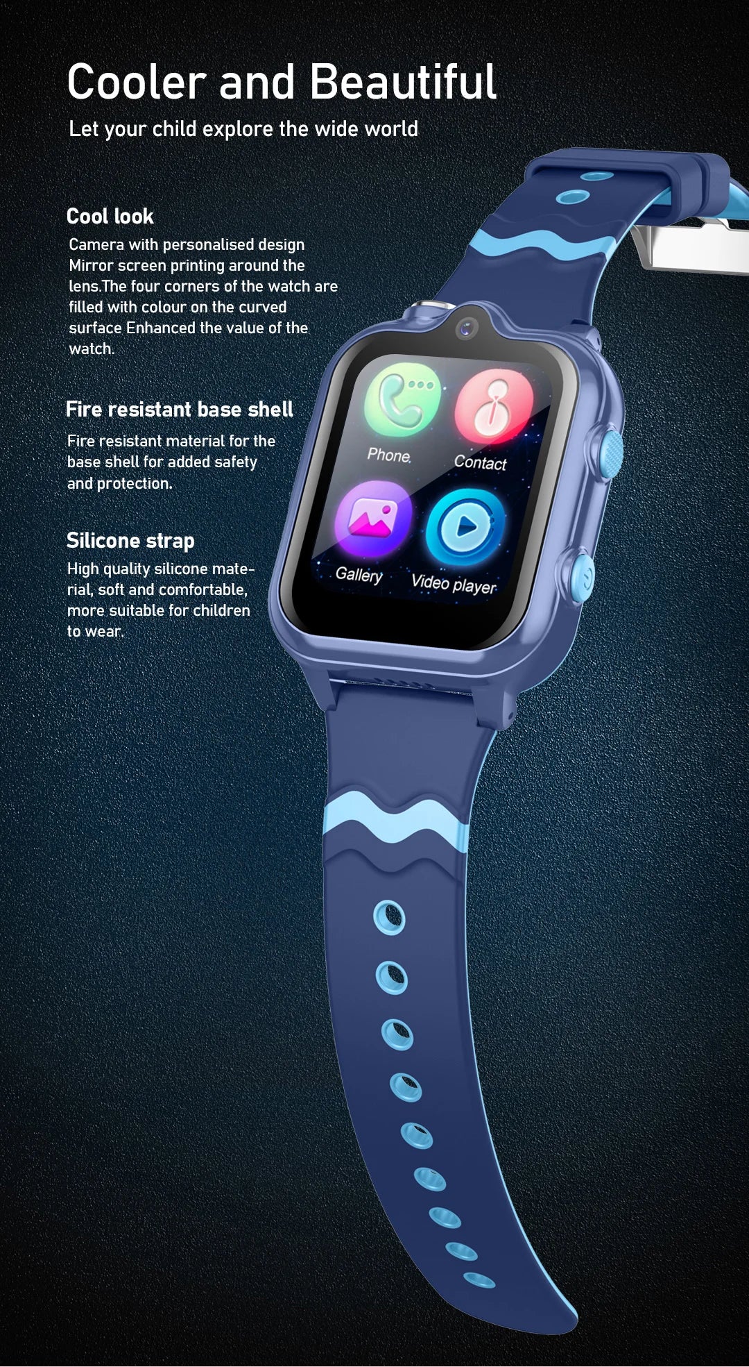 D35 4G Kids Smart Watch Video SIM ROM 8GB Call Phone Watch Monitor GPS SOS Location Monitor  Children Boy Girl Smartwatch Gifts