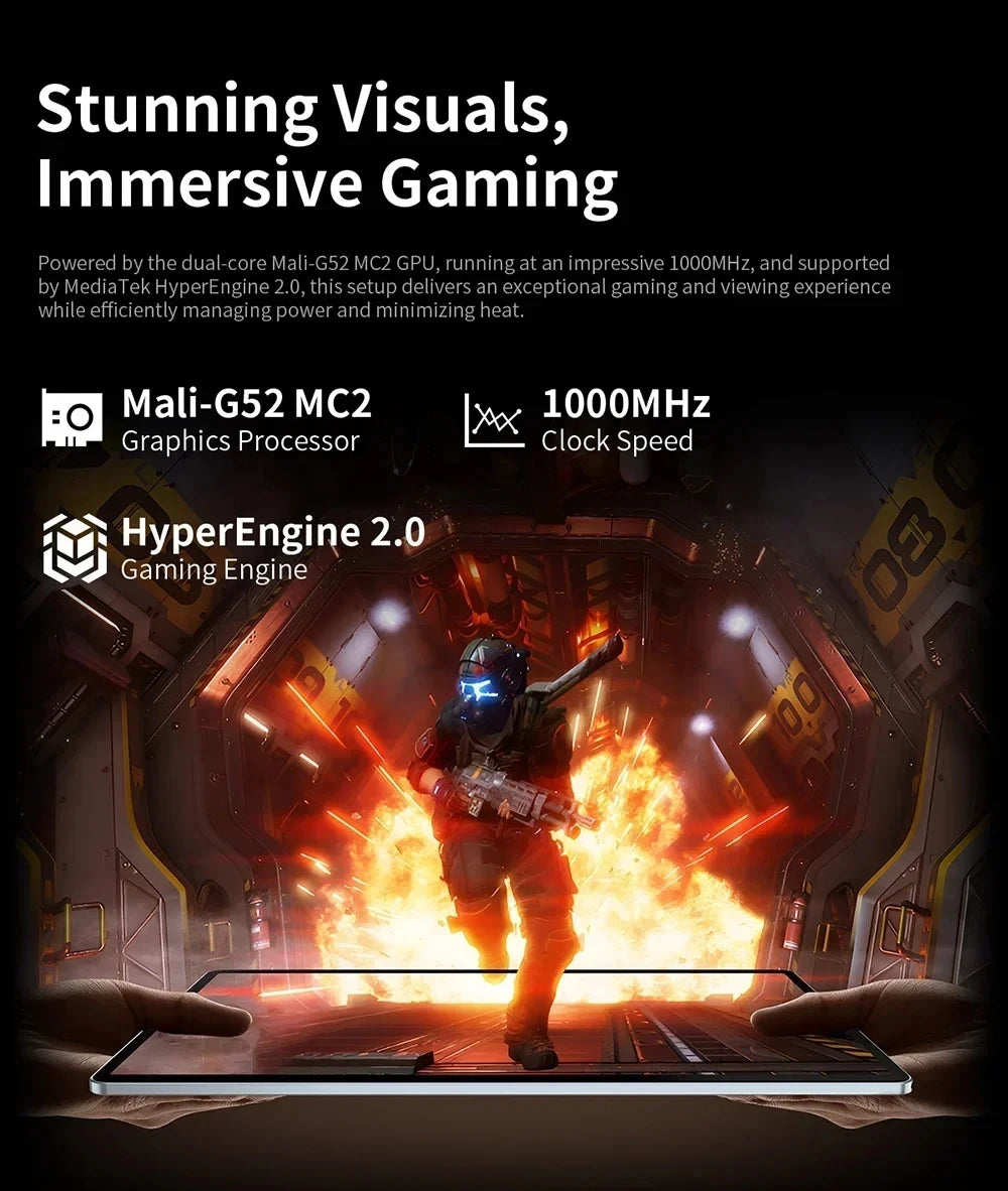 NEW Tablet Teclast T60 Plus 12 inch MTK Helio G88 8-core CPU 6GB RAM 16GB ROM Android 14 Dual-band WiFi BT5.0 8000mAh 13MP+8MP