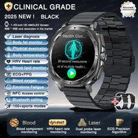 2025 New Precise Blood Lipids Uric Acid Smart Watch Men ECG+PPG Clock Blood pressure Body analysis HD Call NFC Health Smartwatch