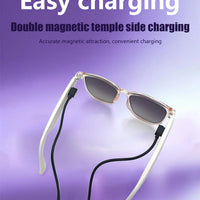 GS03 Smart Glasses for Men BT Sunglasses Earphone Outdoor Sports UV400 Polarized Anti Blue Light Lens IPX5 Intelligent Glass