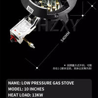 Low-pressure Fierce Fire Gas Stove Commercial Single-hole Liquefied Gas Burner for Hotel Restaurant Energy-saving Gas Cooktop