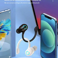 Bluetooth 5.2 Business Wireless Headphone Ear-Hook Mini HIFI Bass Noise Cancelling Earphone With Mic Sport Game Headset