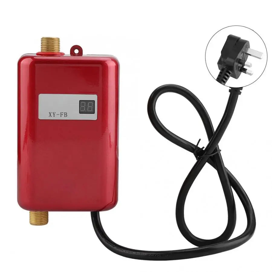 3000W Electric Water Heater Electric Tankless Water Heater LCD Digital Temperature Display Heating Shower 220-240V 50Hz