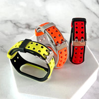 Bracelet for Xiaomi Mi Band 7 6 5 4 Silicone Wrist Replacement Wristband Breathable Double Buckle Luxury for Miband 6 5 4 Strap