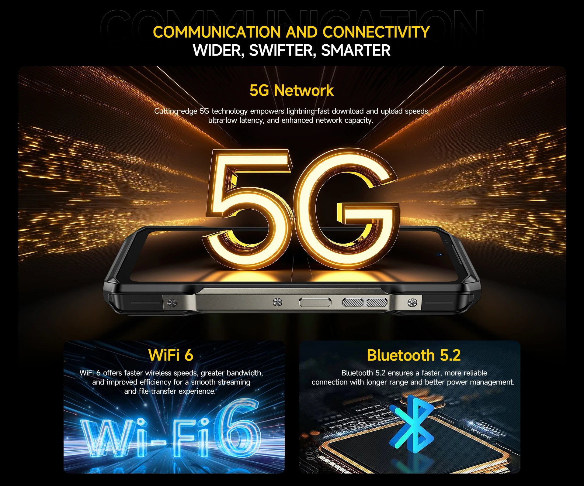 Ulefone Armor 27 Pro 5G Rugged Phone 10600mAh Smartphone 50MP Camera 64MP Night Android 14 Up to 24GB+256GB NFC Waterproof Phone