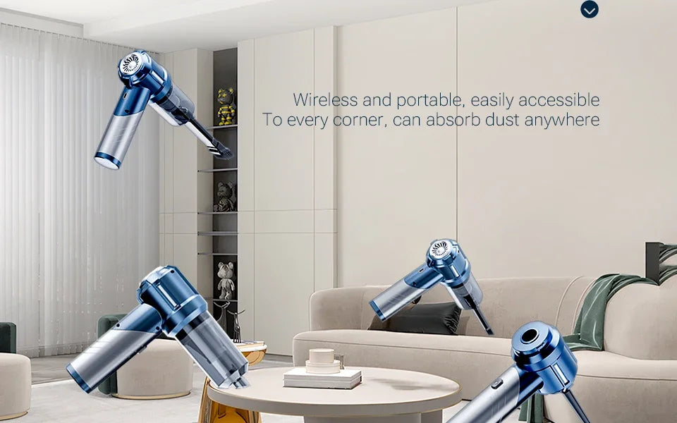 SZUK New Foldable Car Vacuum Cleaner Portable Handheld Mini Vacuum Cleaner Wireless Strong Suction Cleaner Cleaning Machine