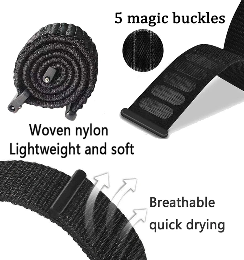 Nylon strap for Garmin Forerunner 970 470 965 955 165 265 255 265S 255S 245 645 158 55 WatchBand Replacement Band wristband