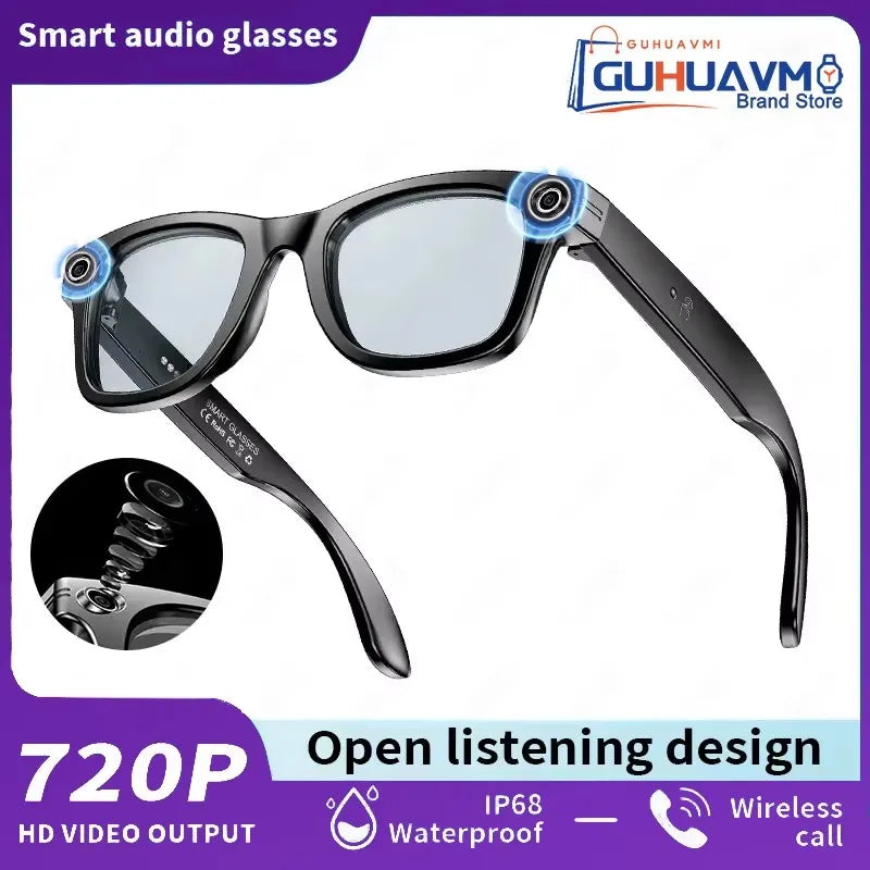 Smart Glasses 800W Pixel HD Camera Bluetooth Call Video Recording AI intelligent Real-time translation Object recognion Sunglass
