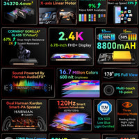 Blackview BL9000 Pro 5G Rugged Smartphone 6.78 "FHD + Display 12GB + 512GB 50MP Camera 8800mAh Battery Android 14 Phone