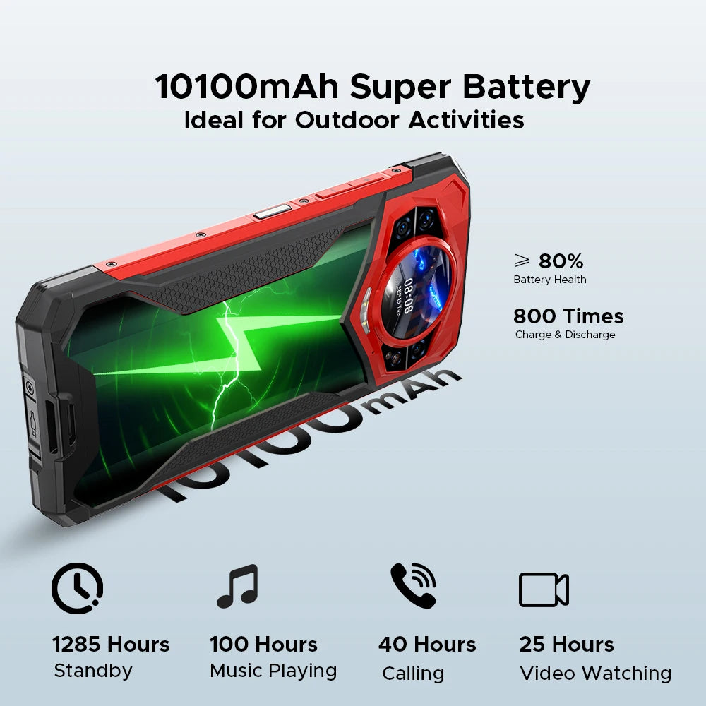 DOOGEE S200 Plus 5G Rugged Phone 1.32" Rear Display AI Image 6.72'' Screen 16GB 512GB 11000 mAh Battery Android 15 Smartphone