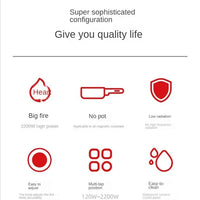 Electric Induction Cooker Boiler Waterproof Stir-Fry Cooking Plate Intelligent Hot Pot Stove Cooktop Burner Cooking Machine