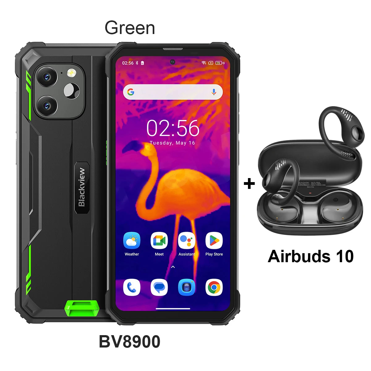 Blackview BV8900 Rugged Phone Thermal By FLIR® Camera Android 13 16GB 256 GB Mobile Phone 10000mAh 33W Fast Charge Cellphone