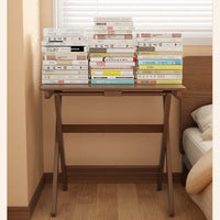 Solid Wood Foldable Console Desk Simple Modern Bedside Computer Desk Portable Bedroom Living Room Writing Table Home Furniture