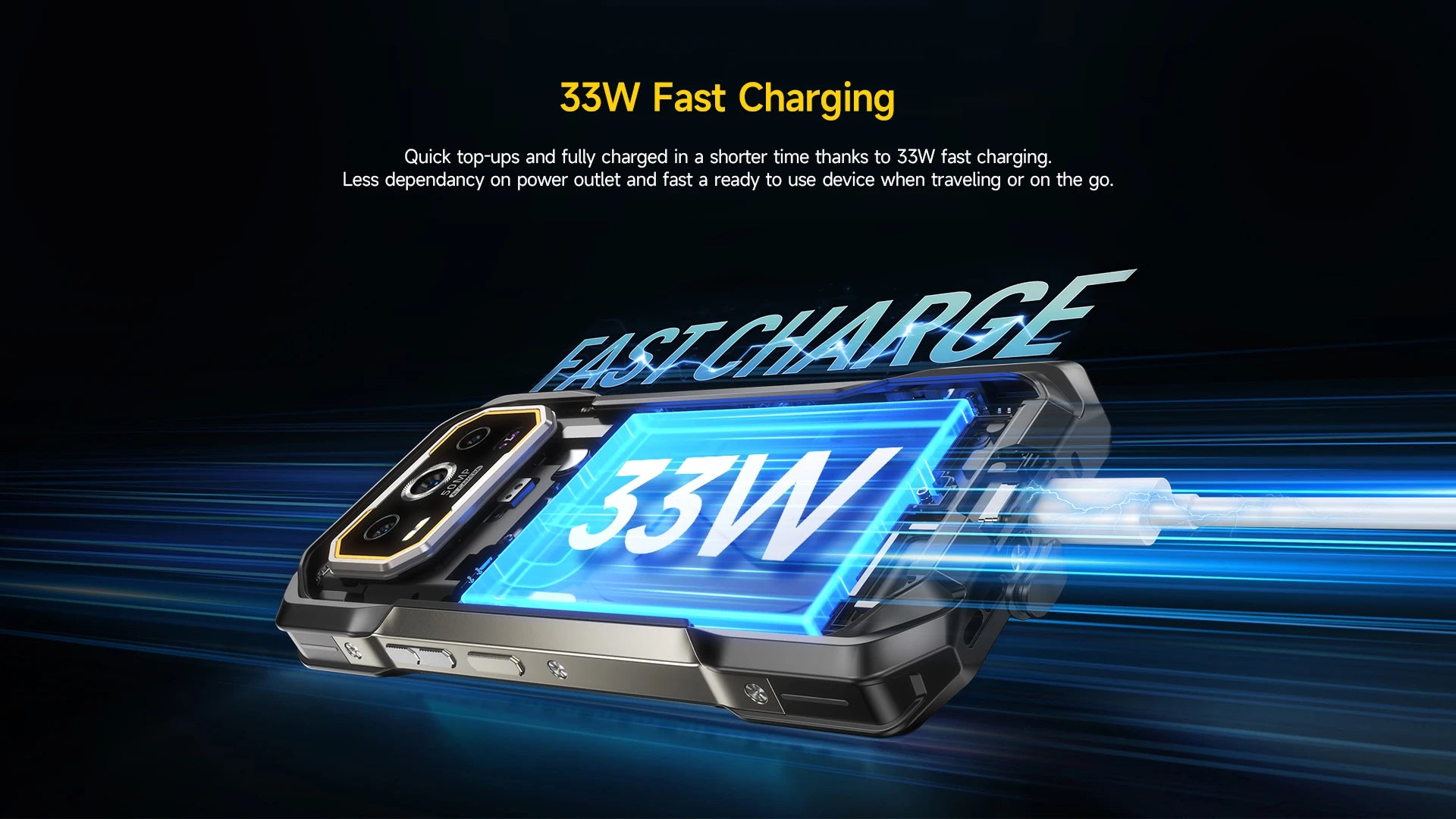 Ulefone Armor 27 Pro 5G Rugged Phone 10600mAh Smartphone 50MP Camera 64MP Night Android 14 Up to 24GB+256GB NFC Waterproof Phone