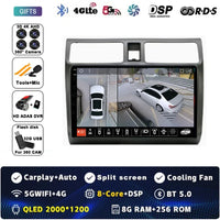 Android 15 Car Radio For Suzuki Swift 2003 - 2006 2007 2008 2009 2010 Multimedia Player Stereo Carplay AUTO Head Unit WIFI 4G BT