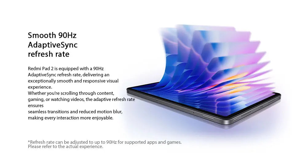 Xiaomi Redmi Pad 2 Global Version 11" 2.5K Crystal-clear Display Advanced Helio G100-Ultra 18W Fast Charging 9000mAh Battery